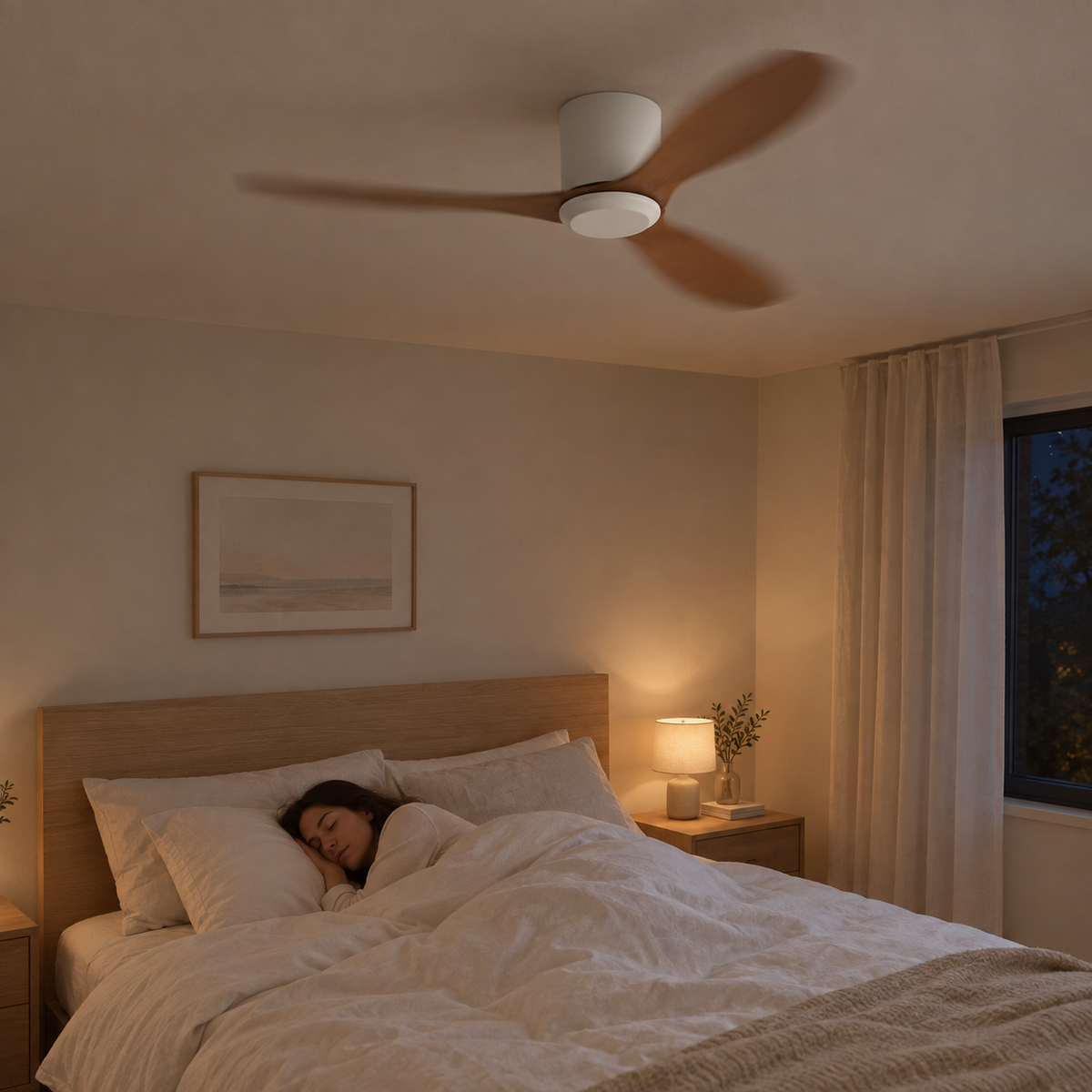 25/42/52Inch Ultra-Thin DC Ceiling Fan with Remote - 6-Speed Silent 3 Blades, Ideal for Low Ceilings & Minim Spaces Energy - Image 2 Image