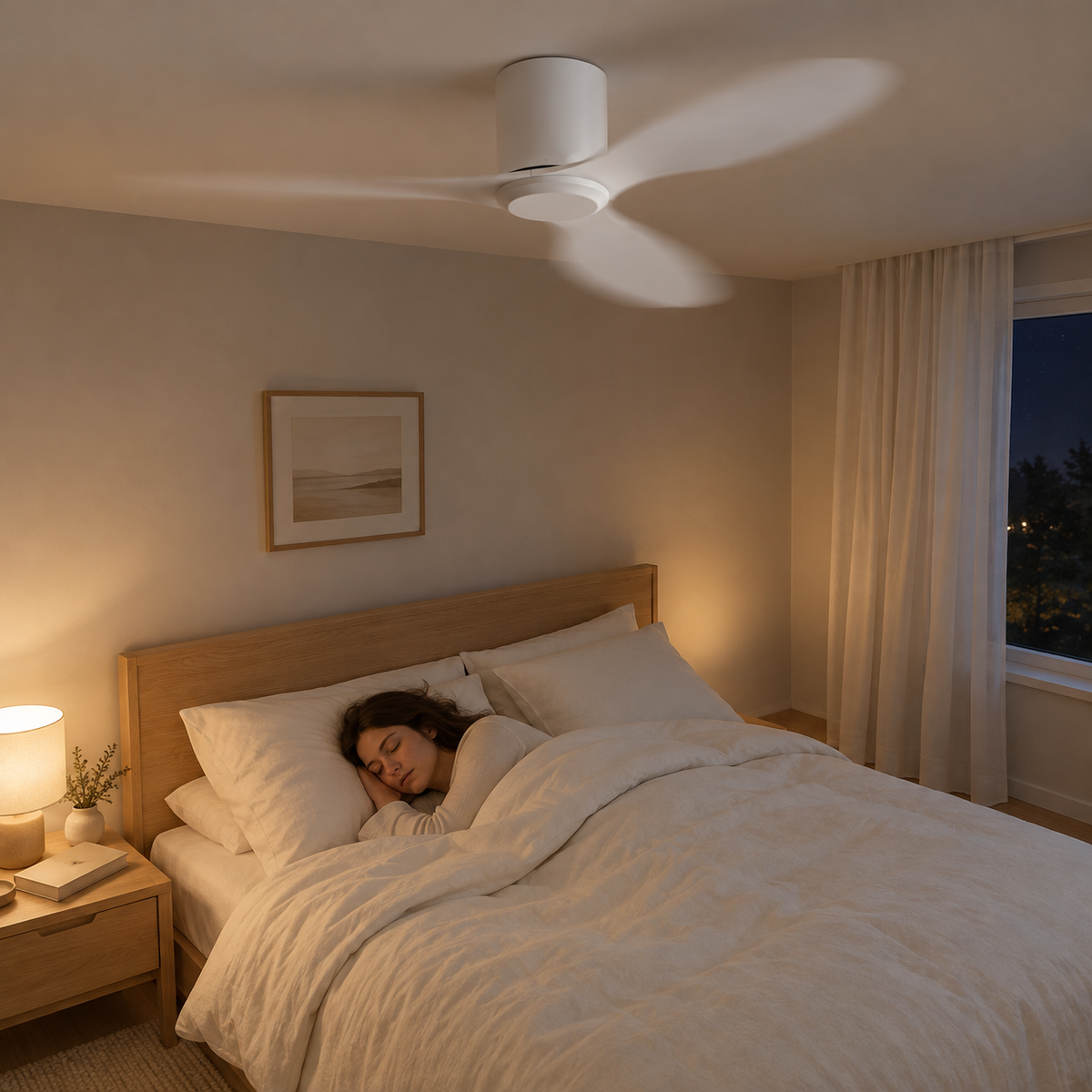 25/42/52Inch Ultra-Thin DC Ceiling Fan with Remote - 6-Speed Silent 3 Blades, Ideal for Low Ceilings & Minim Spaces Energy - Image 2 Image