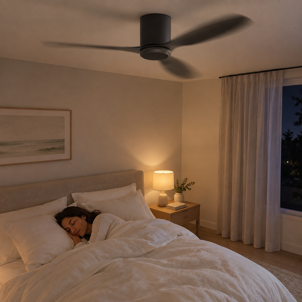 25/42/52Inch Ultra-Thin DC Ceiling Fan with Remote - 6-Speed Silent 3 Blades, Ideal for Low Ceilings & Minim Spaces Energy - Image 2 Image