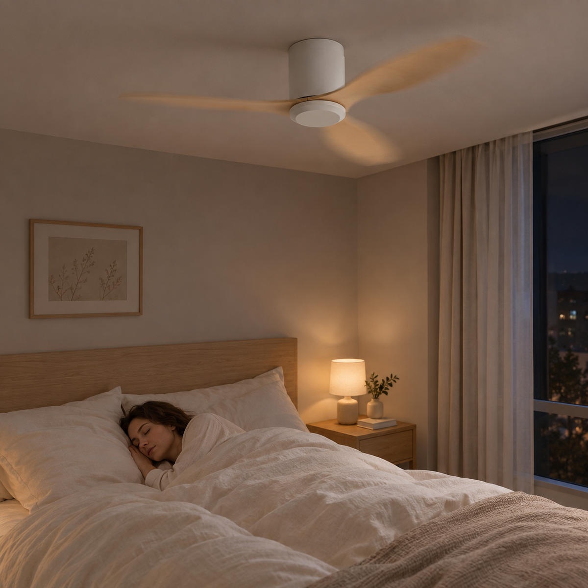 25/42/52Inch Ultra-Thin DC Ceiling Fan with Remote - 6-Speed Silent 3 Blades, Ideal for Low Ceilings & Minim Spaces Energy - Image 2 Image
