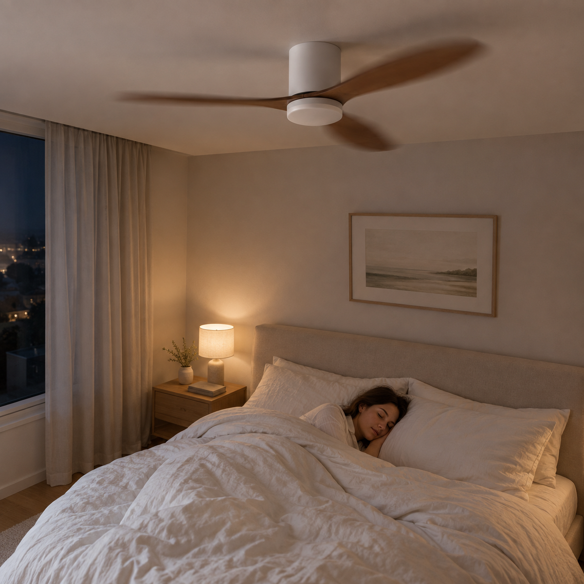 25/42/52Inch Ultra-Thin DC Ceiling Fan with Remote - 6-Speed Silent 3 Blades, Ideal for Low Ceilings & Minim Spaces Energy - Image 2 Image