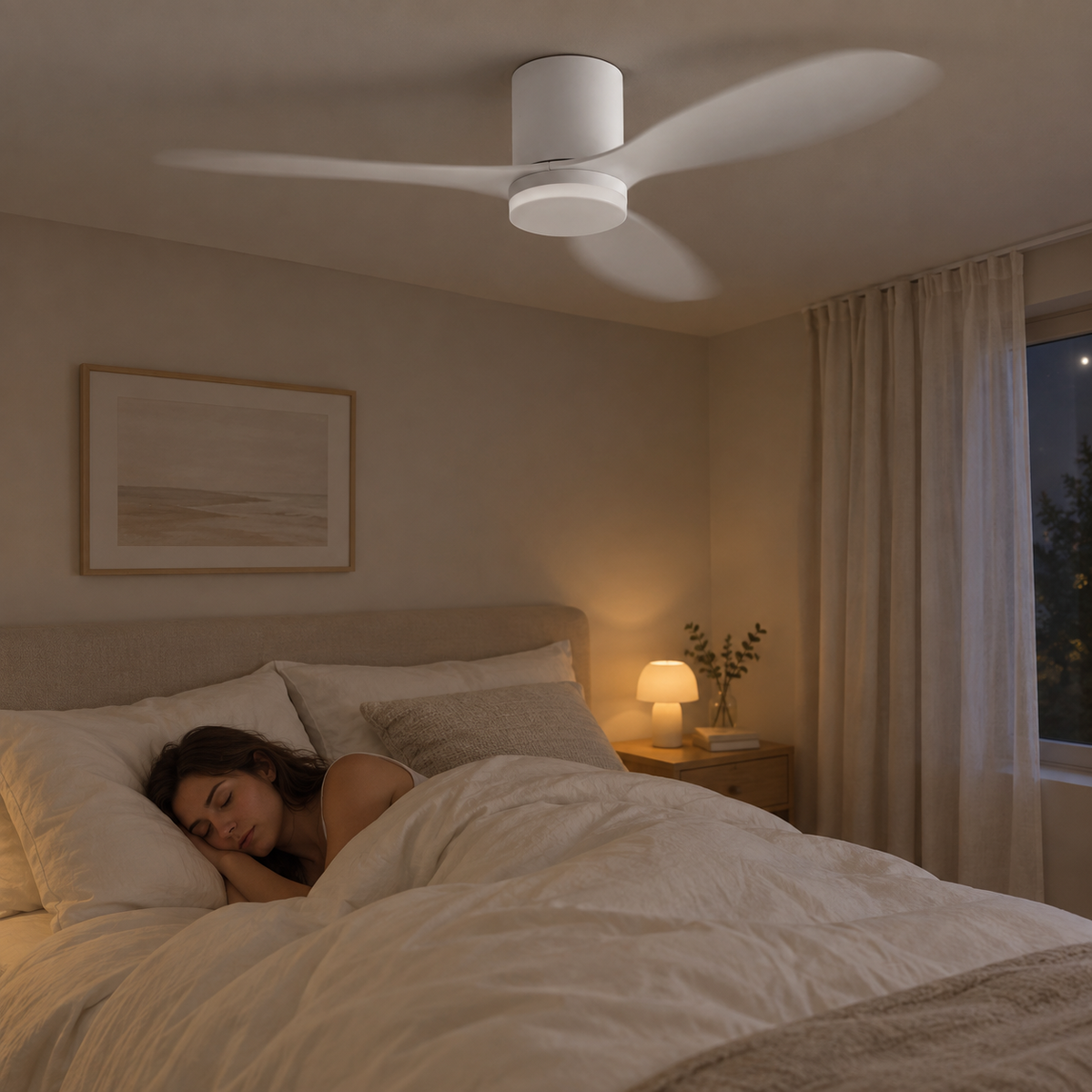 25/42/52Inch Ultra-Thin DC Ceiling Fan with Remote - 6-Speed Silent 3 Blades, Ideal for Low Ceilings & Minim Spaces Energy - Image 2 Image