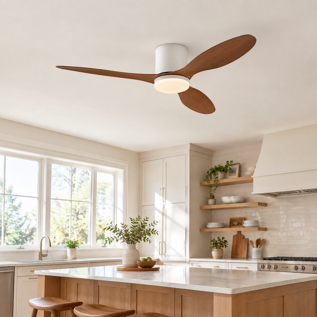 25/42/52Inch Ultra-Thin DC Ceiling Fan with Remote - 6-Speed Silent 3 Blades, Ideal for Low Ceilings & Minim Spaces Energy - Cuisine