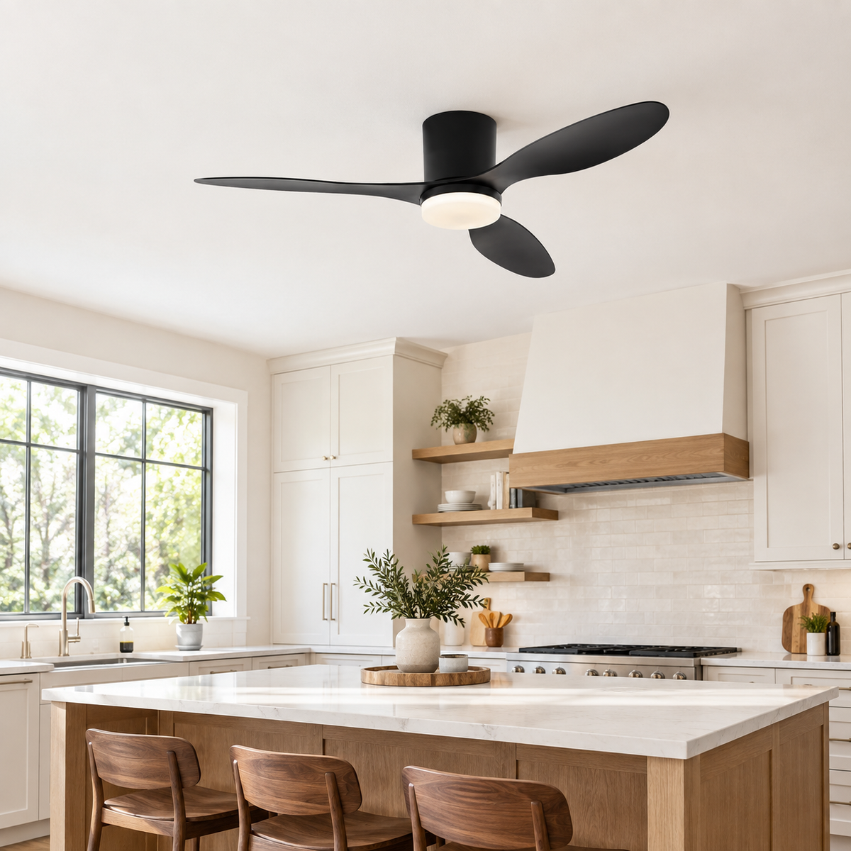 25/42/52Inch Ultra-Thin DC Ceiling Fan with Remote - 6-Speed Silent 3 Blades, Ideal for Low Ceilings & Minim Spaces Energy - Cuisine