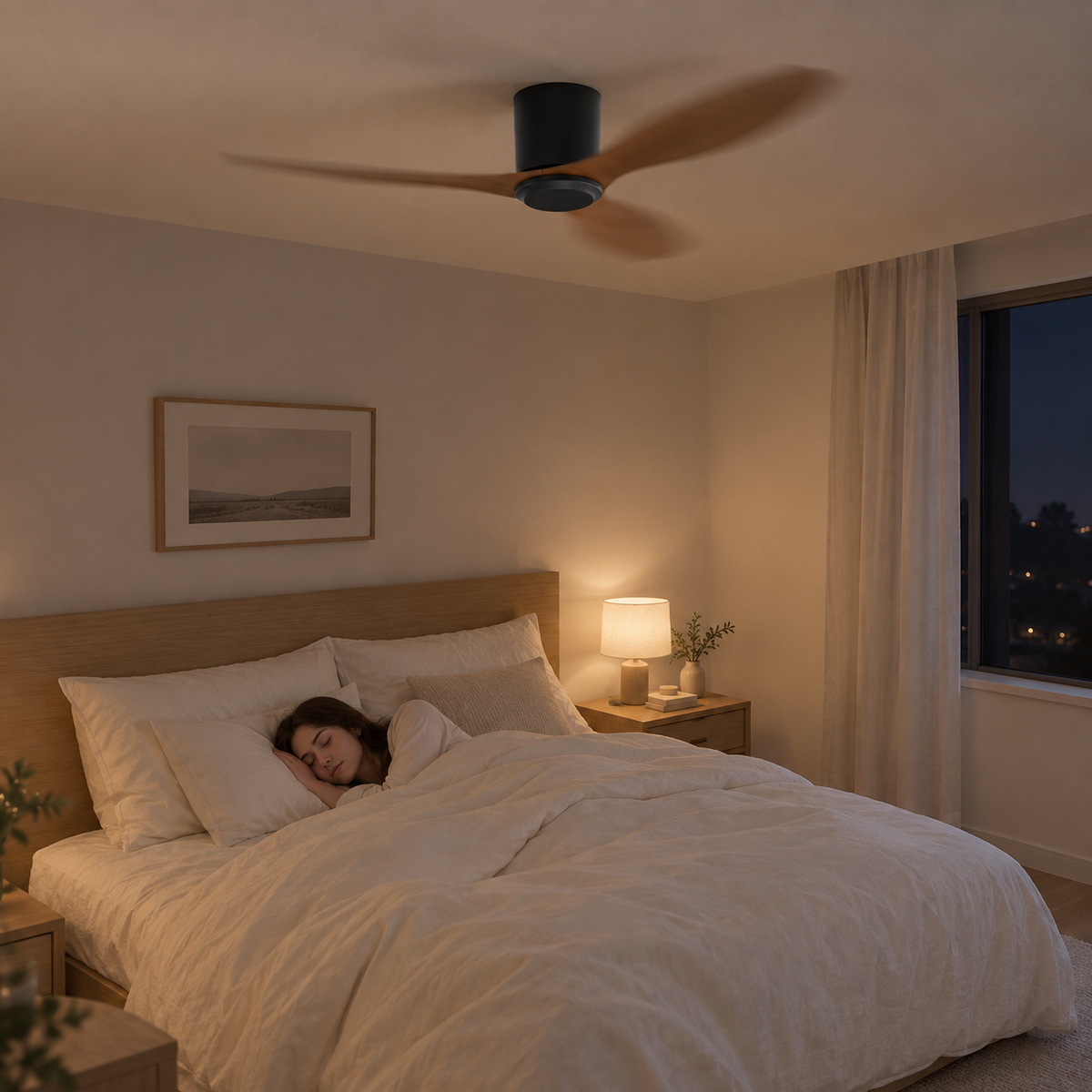 25/42/52Inch Ultra-Thin DC Ceiling Fan with Remote - 6-Speed Silent 3 Blades, Ideal for Low Ceilings & Minim Spaces Energy - Image 2 Image