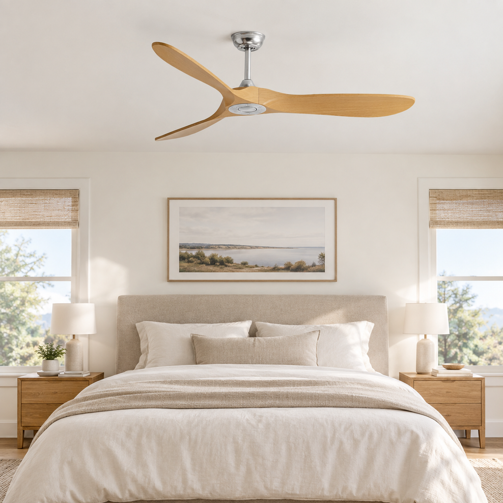 36/42/52/60 Inch Ceiling Fan Industrial Vintage ABS Ventilator No Light Remote Control Decorative Blower Retro Large Fans - Chambre