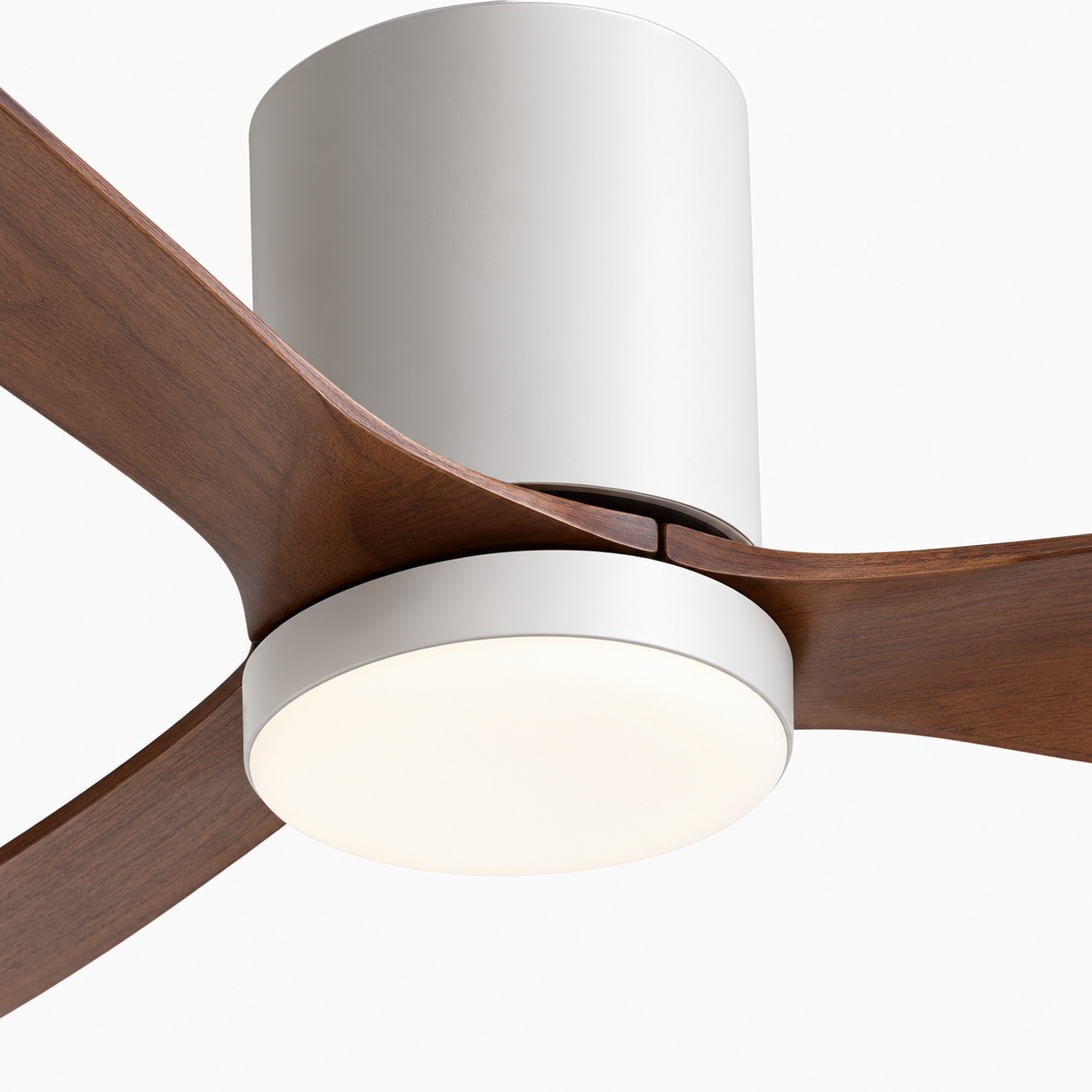 36/42/52 Inch Low Floor DC Motor Ceiling Fan with LED Light and Remote - 6-Speed Silent Deal for Bedroom Coffee Shop Home Hotel - Close up 1
