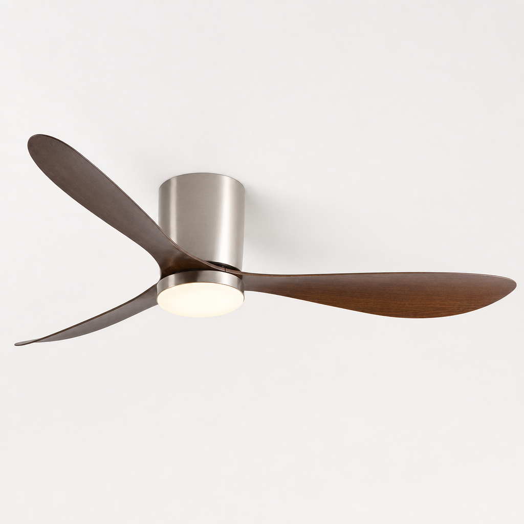 36/42/52 Inch Low Floor DC Motor Ceiling Fan with LED Light and Remote - 6-Speed Silent Deal for Bedroom Coffee Shop Home Hotel - Packshot