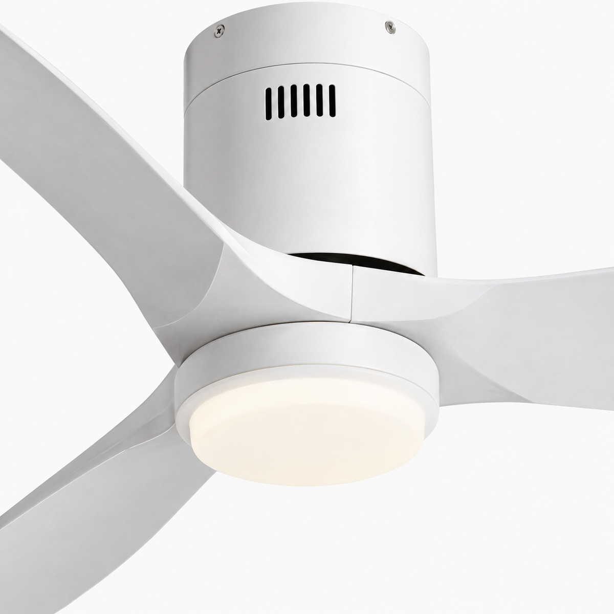 36/42/52 Inch Ultra-Thin DC Motor Ceiling Fan with Light and Remote - 6-Speed Silent Deal NO Light for Low Ceilings for Bedroom - Close up 1