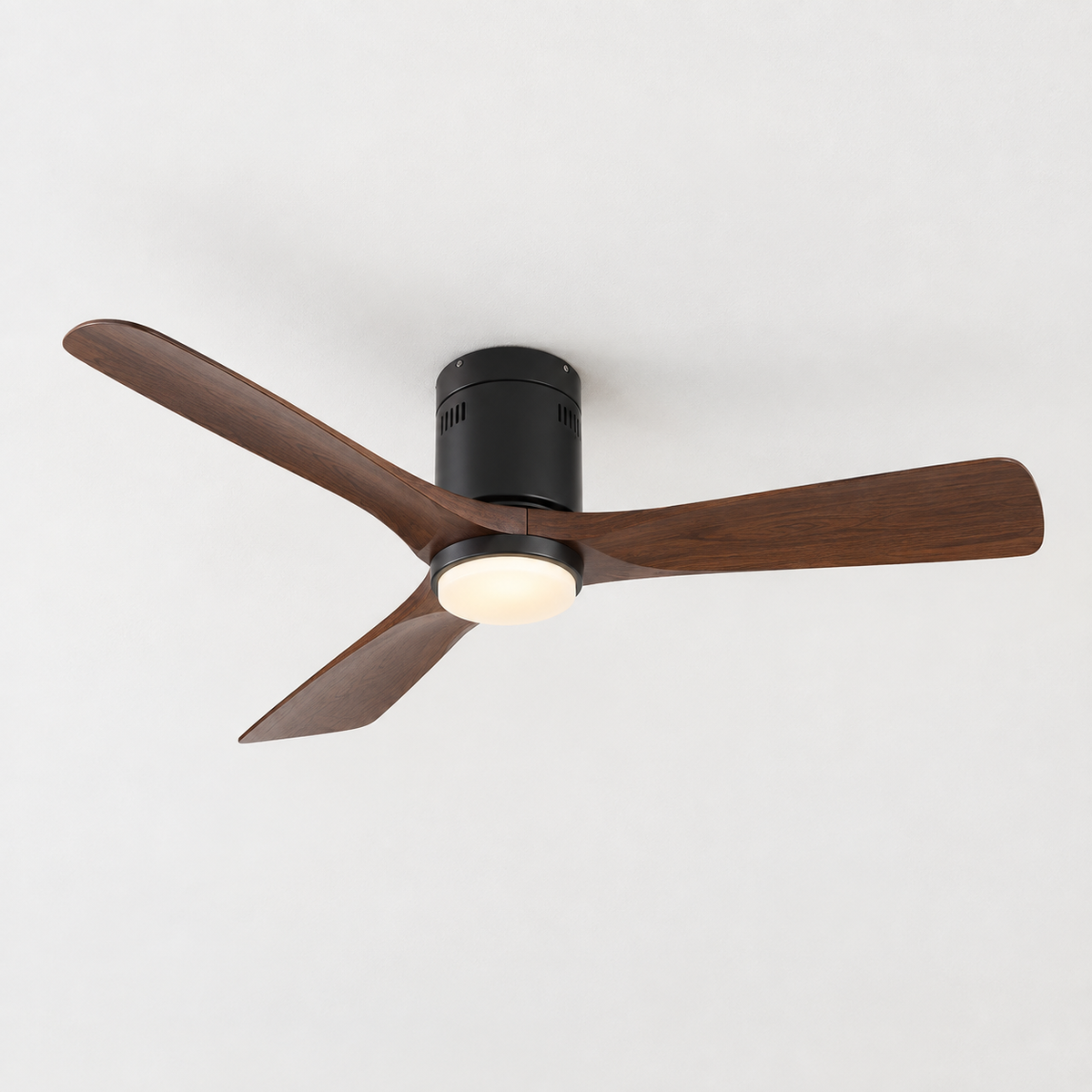 36/42/52 Inch Ultra-Thin DC Motor Ceiling Fan with Light and Remote - 6-Speed Silent Deal NO Light for Low Ceilings for Bedroom - Packshot