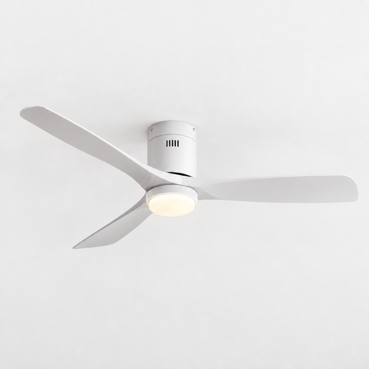 36/42/52 Inch Ultra-Thin DC Motor Ceiling Fan with Light and Remote - 6-Speed Silent Deal NO Light for Low Ceilings for Bedroom - Packshot