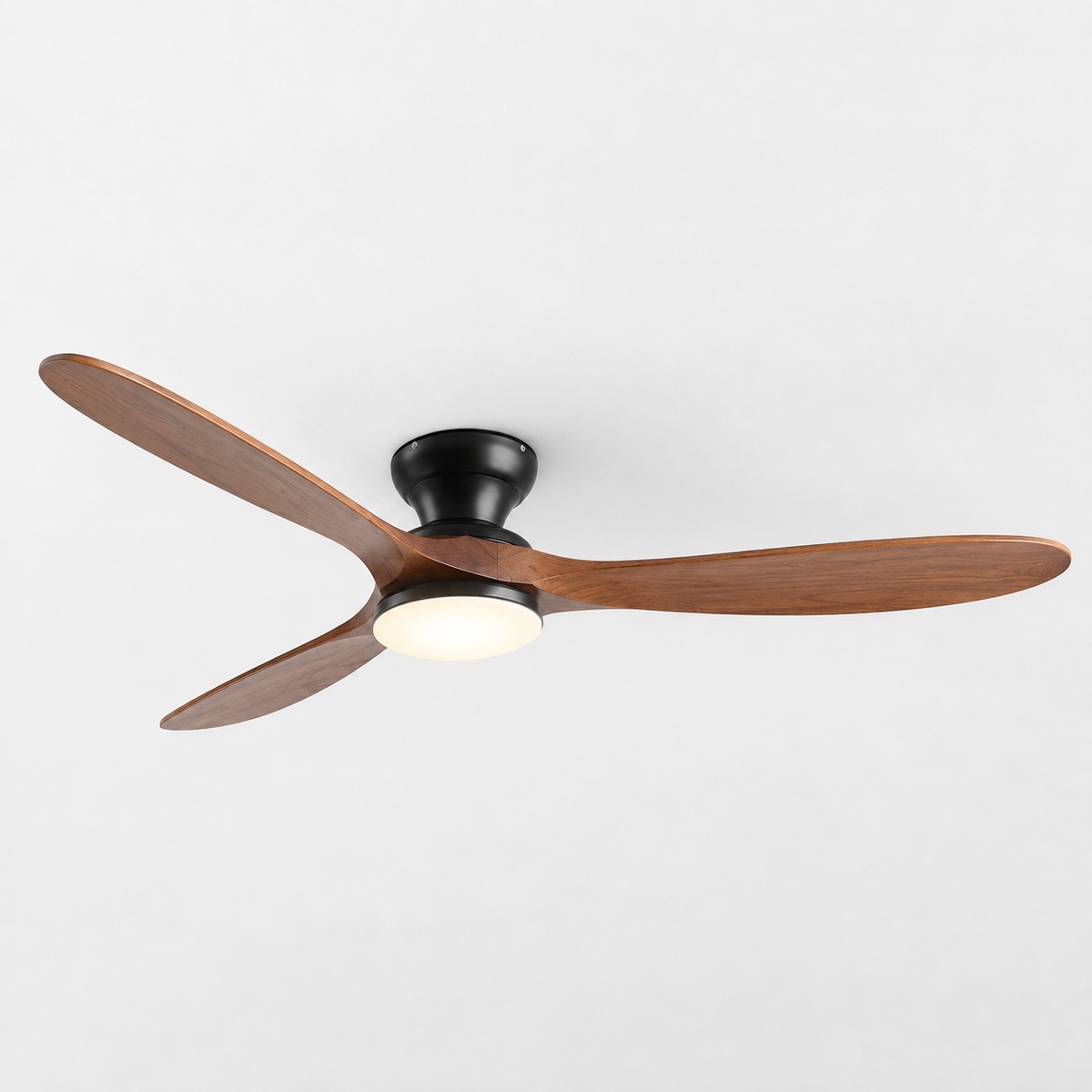 36/42/52inch Low Floor Ceiling Fan Light Remote Control Led Lights Indoor Restaurant Solid Wood Fan Leaves With Fan Chandelier - Packshot