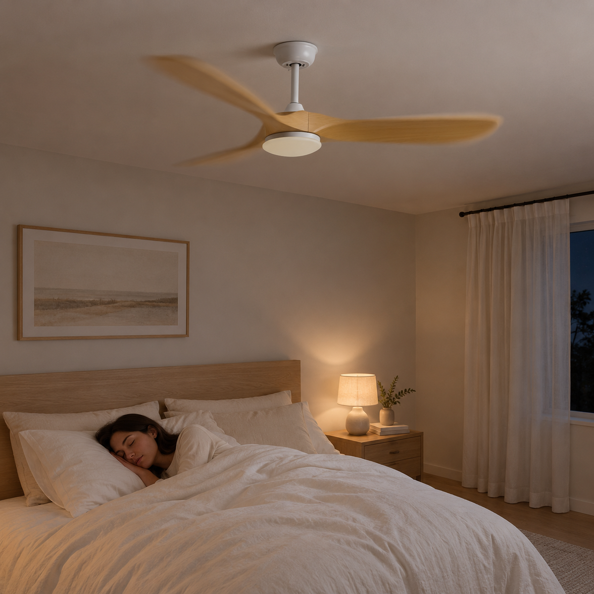 36-60 Inch Ceiling Fan Industrial Vintage ABS Ventilator with LED Light and Remote Control Decorative Blower Retro Large Fans - Image 2 Image
