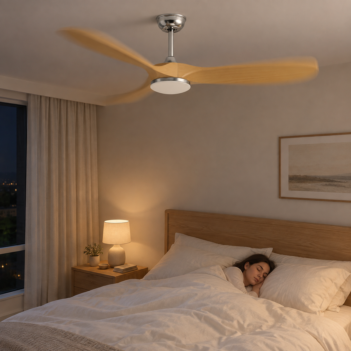 36-60 Inch Ceiling Fan Industrial Vintage ABS Ventilator with LED Light and Remote Control Decorative Blower Retro Large Fans - Image 2 Image