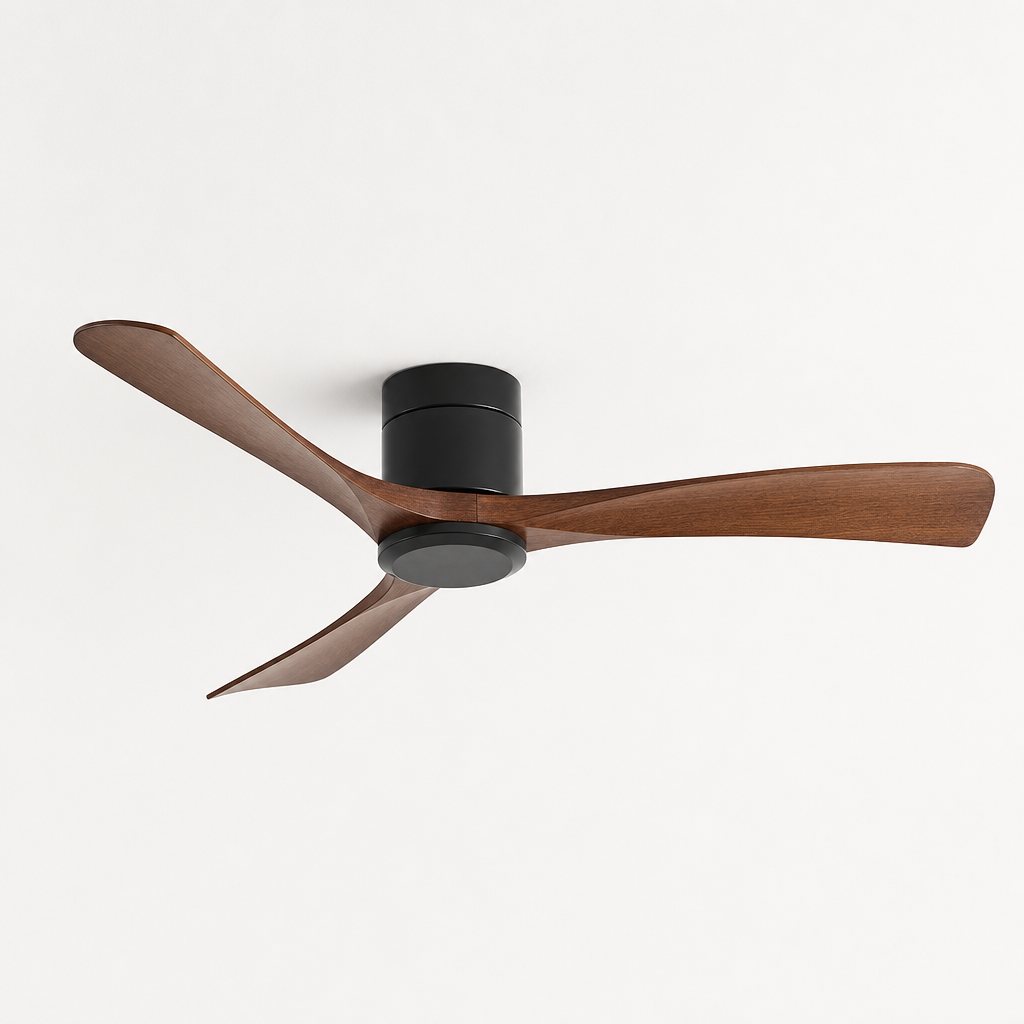 38/52/56 inch Low Floor DC Motor Ceiling Fan with Remote Control 3 Blades Quiet for Living Room Bedroom Coffee Shop Hotel Office - Packshot