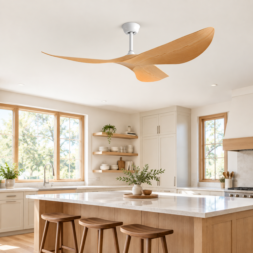 38/52 Inch Ceiling Fan Living Room Restaurant Americans Modern Office Without Light DC Remote Control Electric Fan 110V 220V - Cuisine