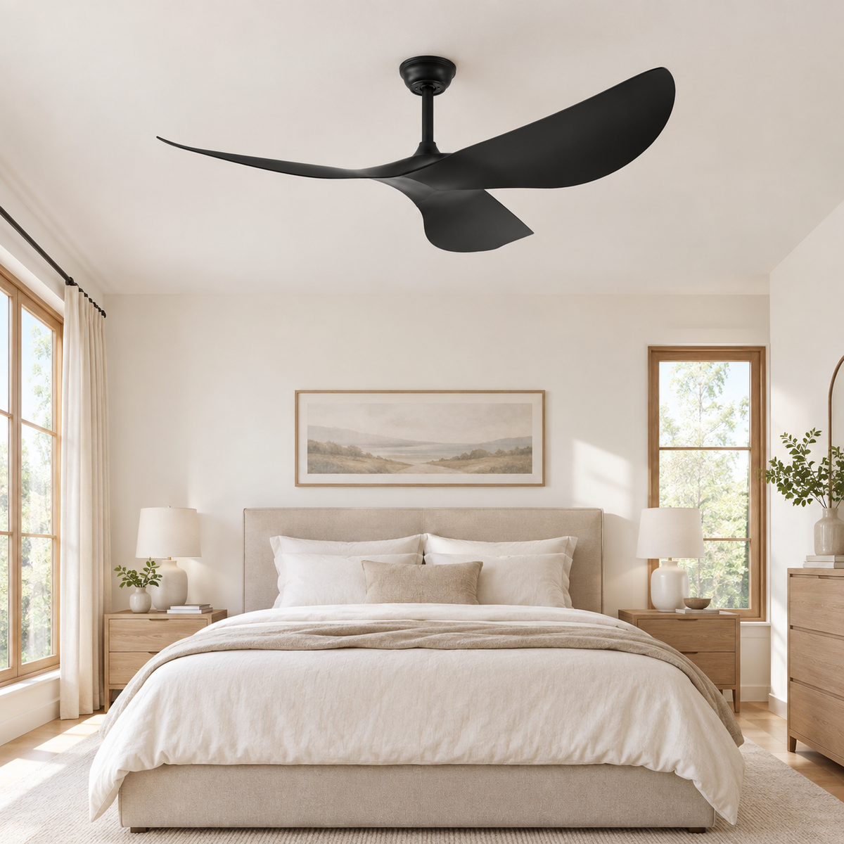 38/52 Inch Ceiling Fan Living Room Restaurant Americans Modern Office Without Light DC Remote Control Electric Fan 110V 220V - Chambre