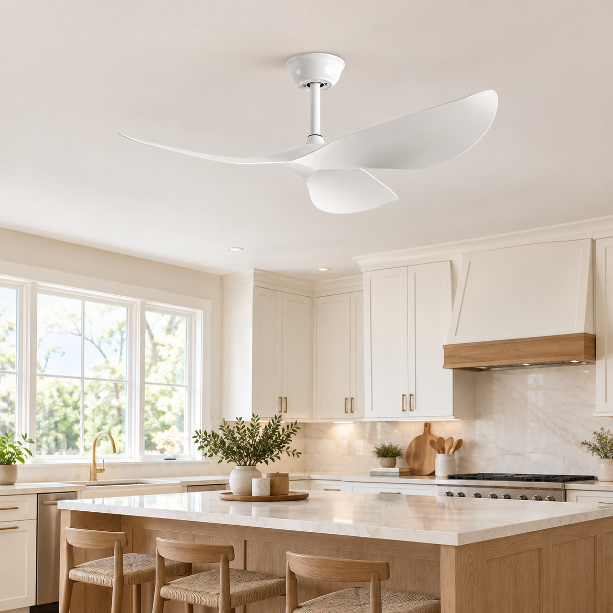 38/52 Inch Ceiling Fan Living Room Restaurant Americans Modern Office Without Light DC Remote Control Electric Fan 110V 220V - Cuisine