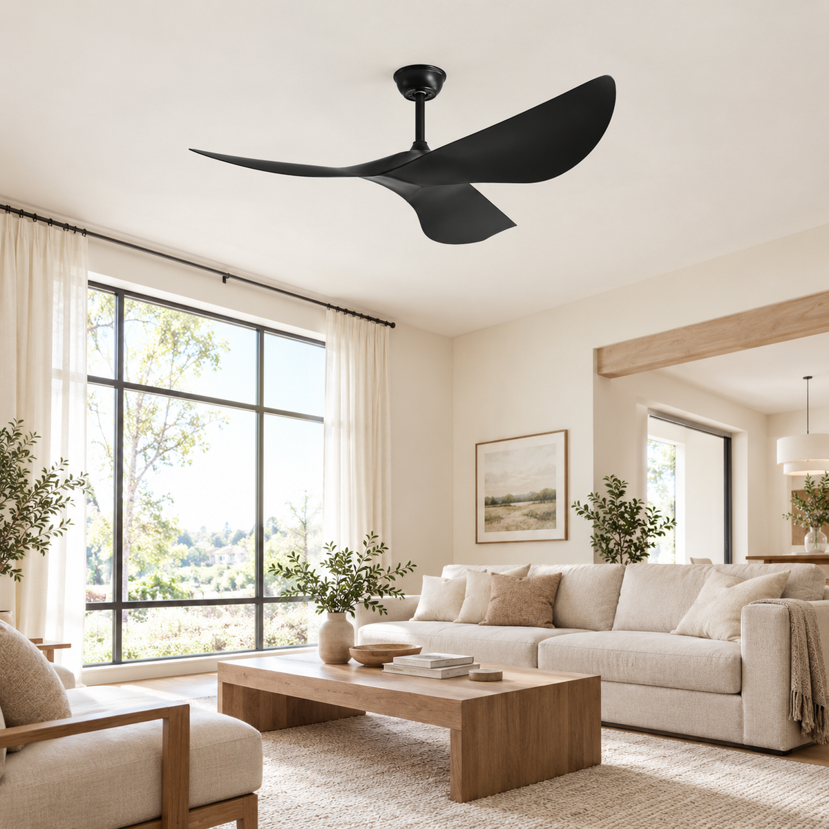 38/52 Inch Ceiling Fan Living Room Restaurant Americans Modern Office Without Light DC Remote Control Electric Fan 110V 220V - Image 1 Image