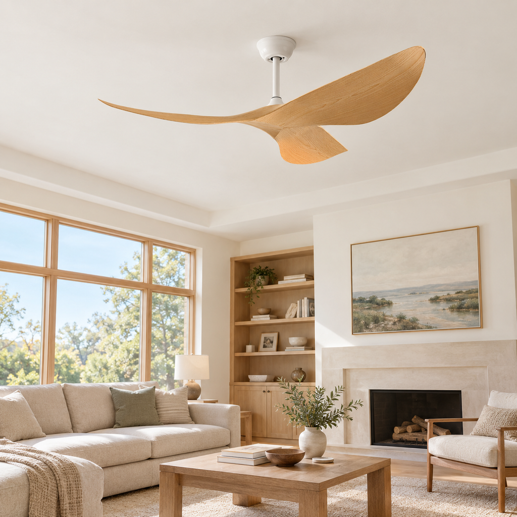 38/52 Inch Ceiling Fan Living Room Restaurant Americans Modern Office Without Light DC Remote Control Electric Fan 110V 220V - Salon