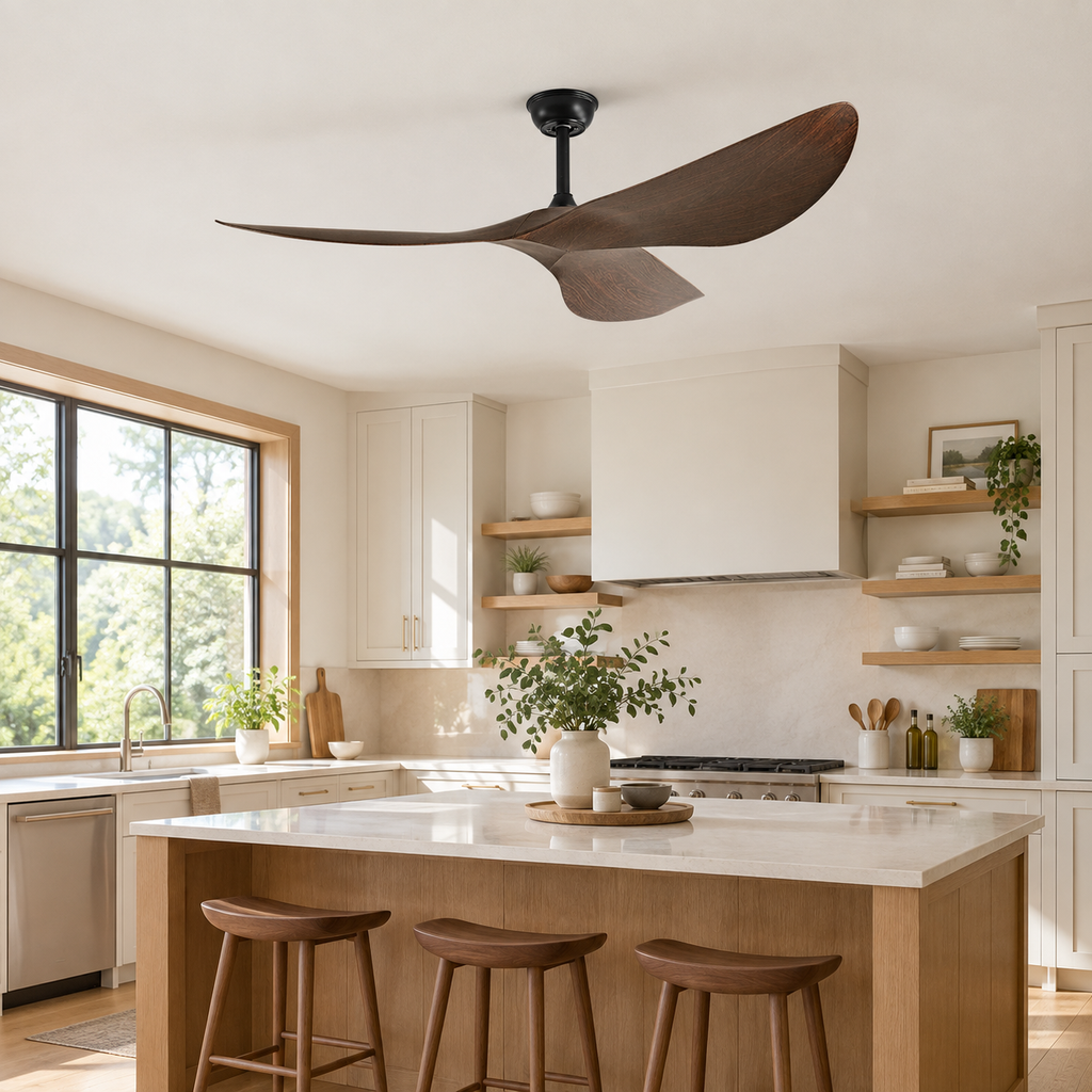 38/52 Inch Ceiling Fan Living Room Restaurant Americans Modern Office Without Light DC Remote Control Electric Fan 110V 220V - Cuisine