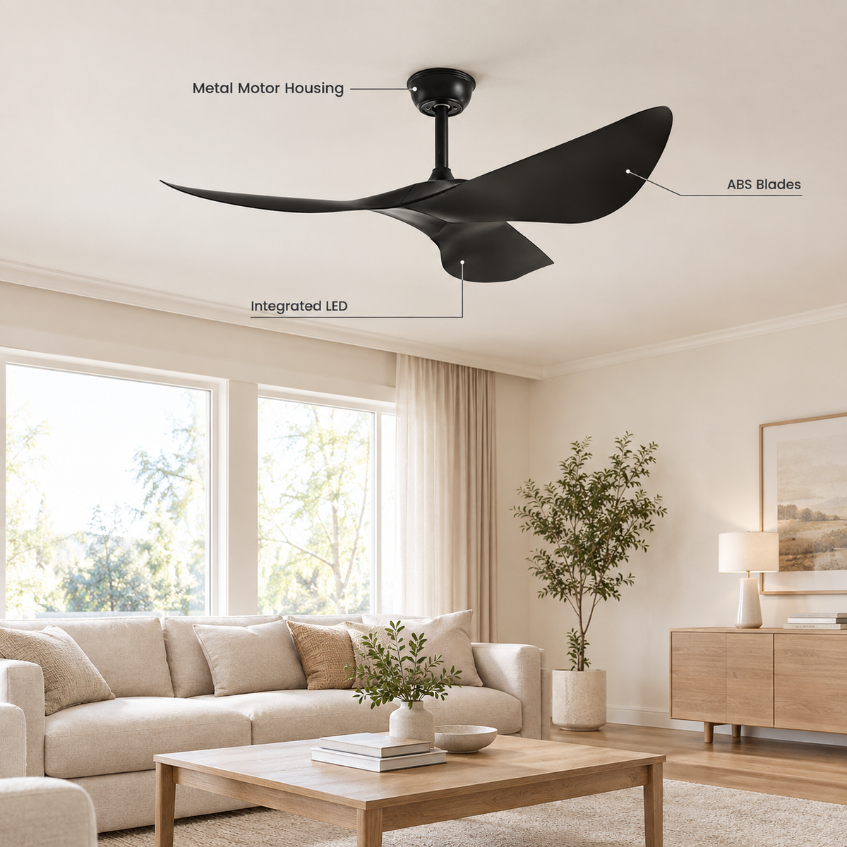 38/52 Inch Ceiling Fan Living Room Restaurant Americans Modern Office Without Light DC Remote Control Electric Fan 110V 220V - Specs