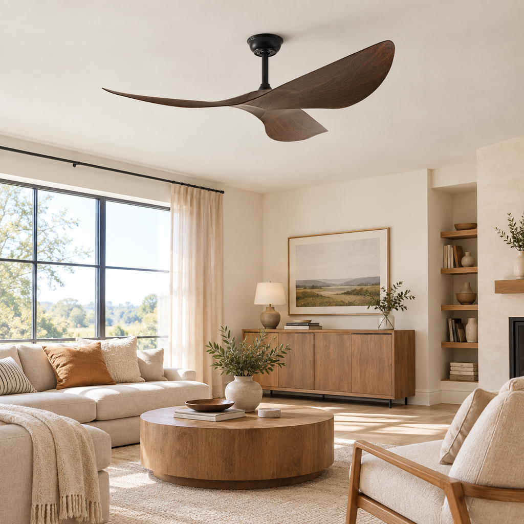 38/52 Inch Ceiling Fan Living Room Restaurant Americans Modern Office Without Light DC Remote Control Electric Fan 110V 220V - Salon
