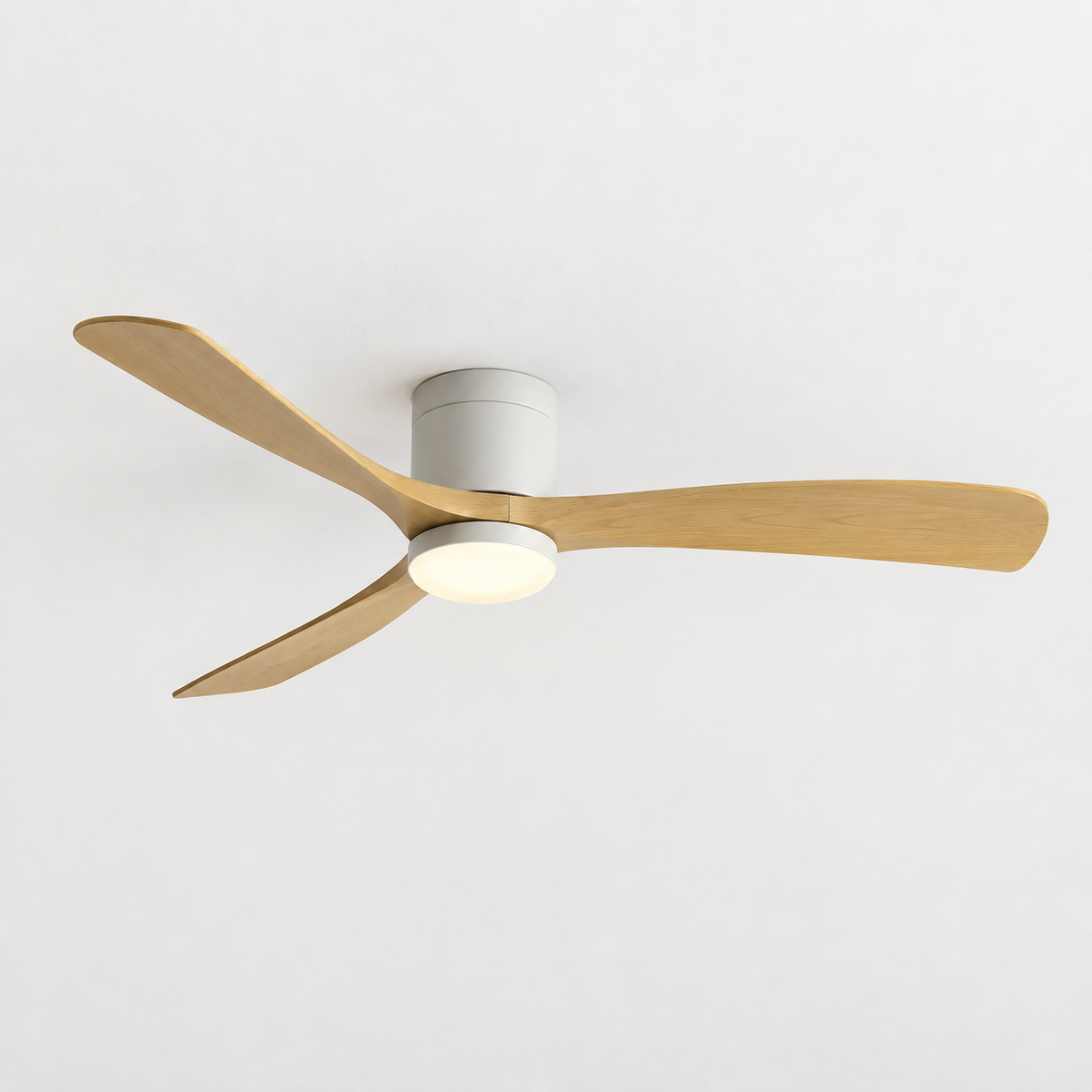 38/56inch Low Floor Ceiling Fan Light 3 Blades DC Motor Remote Control LED Lights for Restaurant Coffee Shop Home Hotel Office - Packshot