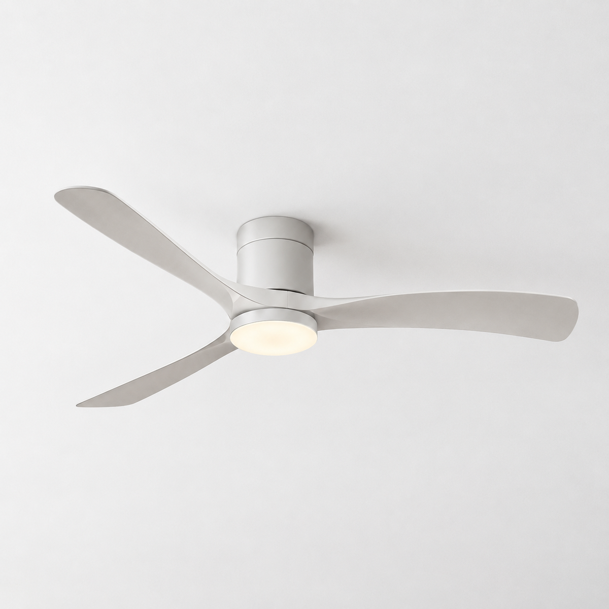38/56inch Low Floor Ceiling Fan Light 3 Blades DC Motor Remote Control LED Lights for Restaurant Coffee Shop Home Hotel Office - Packshot
