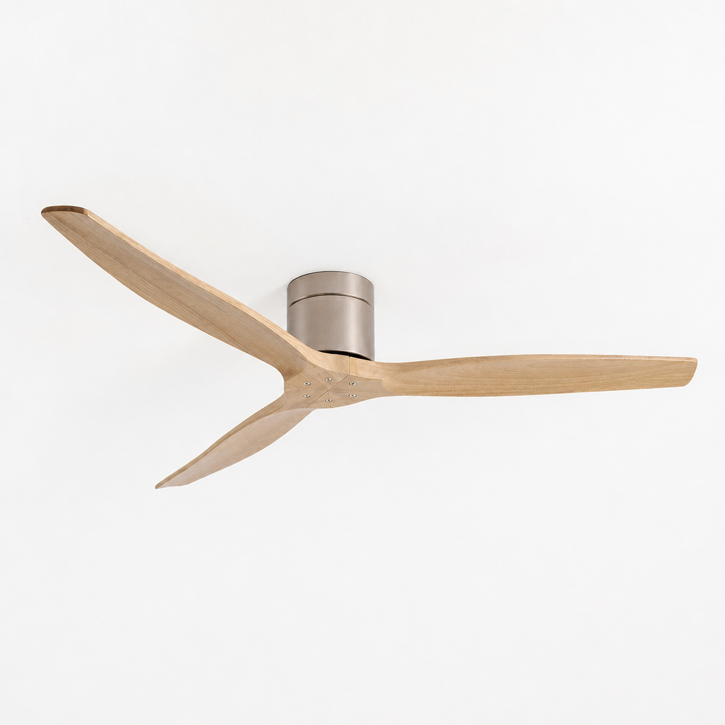 42/52/60 Inch Ceiling Fan 3 Wooden Blades Vintage Industrial Wood Ventilator Remote Control for Coffee Shop Home Hotel Office - Packshot