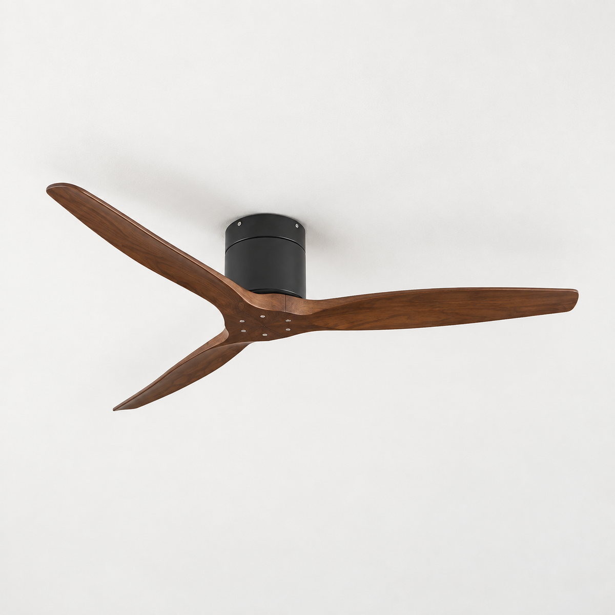 42/52/60 Inch Ceiling Fan 3 Wooden Blades Vintage Industrial Wood Ventilator Remote Control for Coffee Shop Home Hotel Office - Packshot