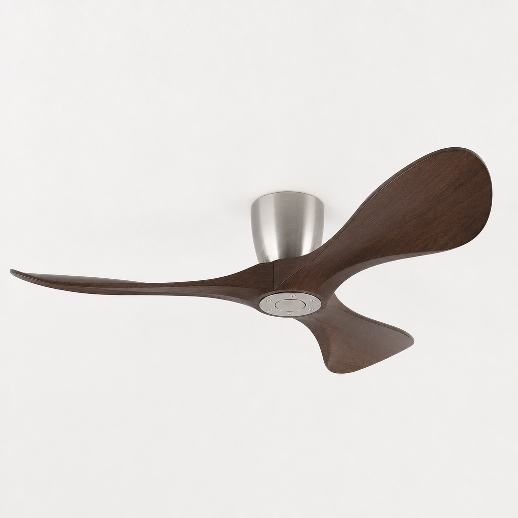 42/52/60 Inch Widened DC Motor Ceiling Fan with LED Light and Remote - 6-Speed Silent Deal NO Light for Low Ceilings for Bedroom - Packshot