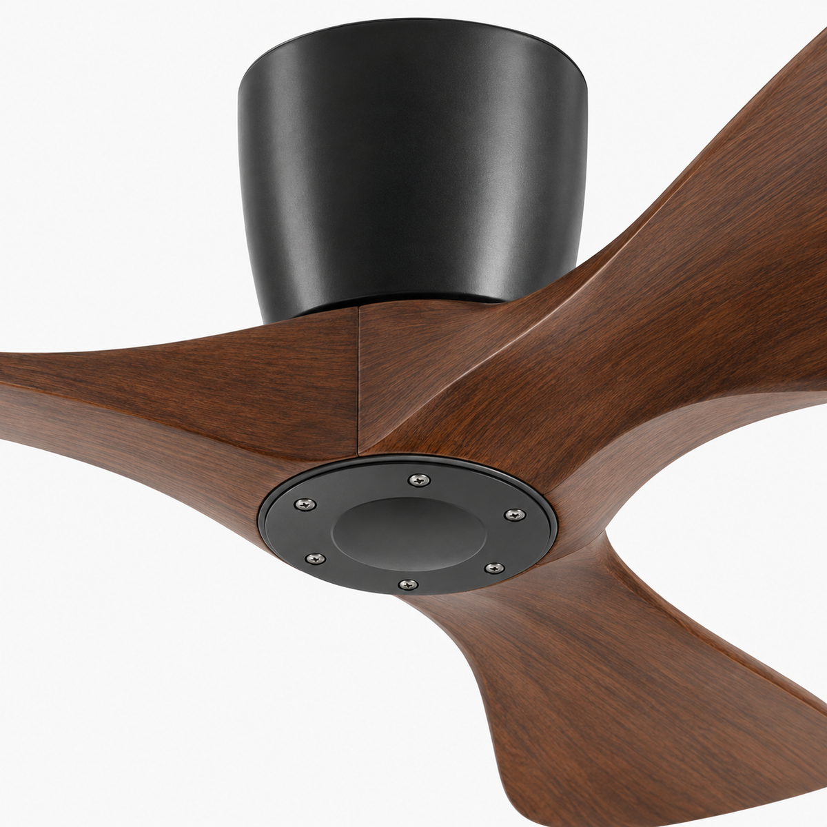 42/52/60 Inch Widened DC Motor Ceiling Fan with LED Light and Remote - 6-Speed Silent Deal NO Light for Low Ceilings for Bedroom - Close up 1
