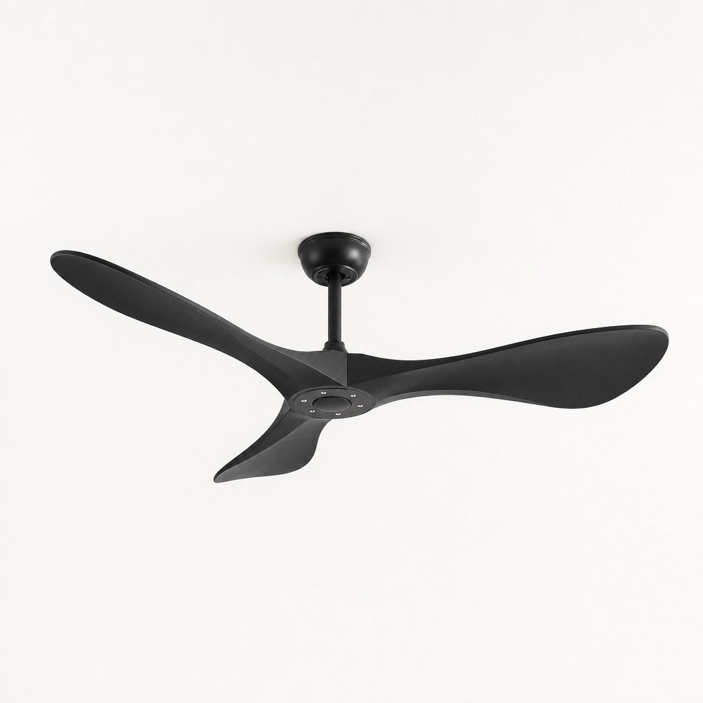 42/52/60Inch Strong Blade DC Motor Ceiling Fan with Light and Remote - 6-Speed Silent Deal NO Light for Low Ceilings for Bedroom - Packshot