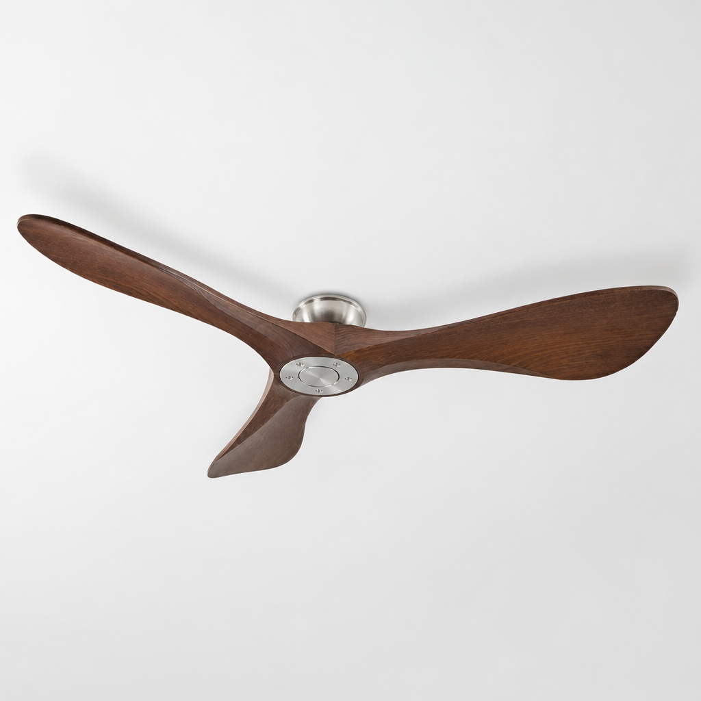 42/52/60Inch Strong Blade DC Motor Ceiling Fan with Light and Remote - 6-Speed Silent Deal NO Light for Low Ceilings for Bedroom - Packshot