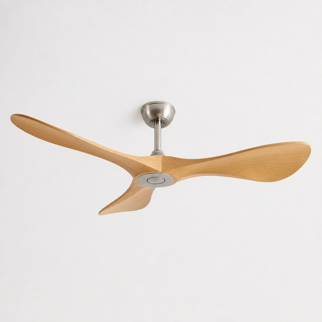 42/52/60Inch Strong Blade DC Motor Ceiling Fan with Light and Remote - 6-Speed Silent Deal NO Light for Low Ceilings for Bedroom - Packshot