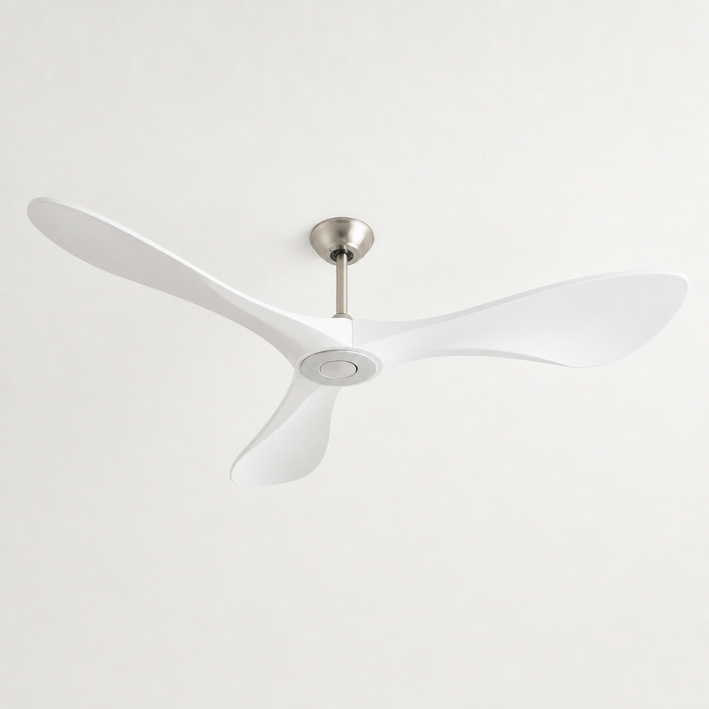 42/52/60Inch Strong Blade DC Motor Ceiling Fan with Light and Remote - 6-Speed Silent Deal NO Light for Low Ceilings for Bedroom - Packshot