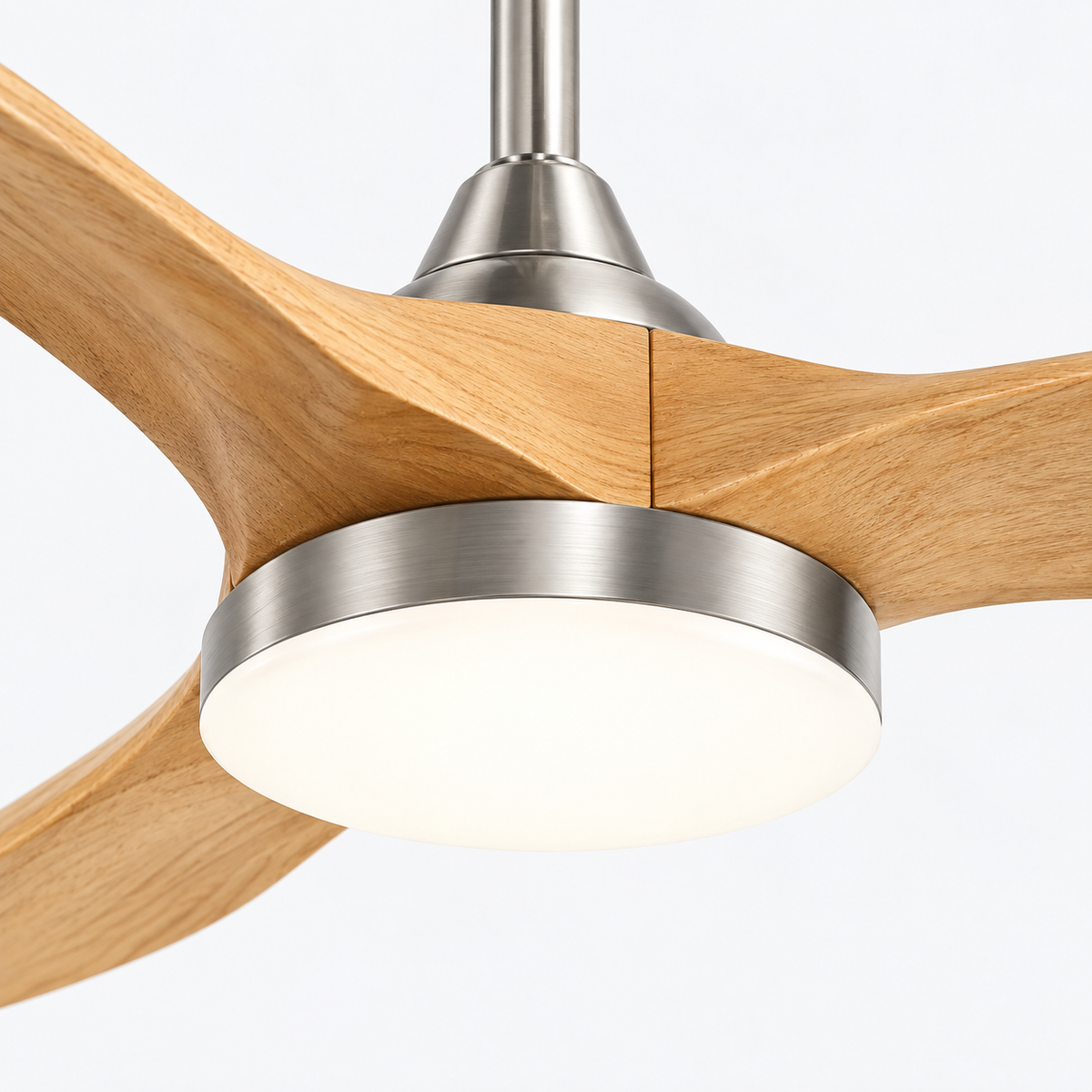 42/52/60Inch Strong Blade DC Motor Ceiling Fan with Light and Remote - 6-Speed Silent Deal NO Light for Low Ceilings for Bedroom - Close up 1
