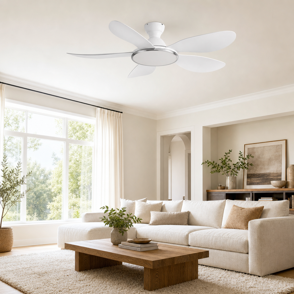 42/52inch Modern LED 60W Low Floor DC Motor 35W Ceiling Fans With Remote Control Simple Ceiling Fan With Light Home Fan 220V - Image 1 Image
