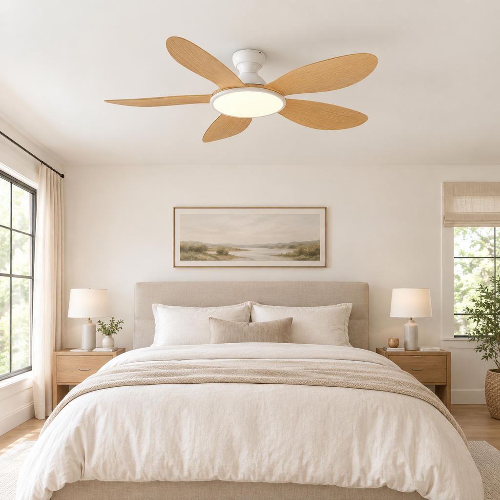 42/52inch Modern LED 60W Low Floor DC Motor 35W Ceiling Fans With Remote Control Simple Ceiling Fan With Light Home Fan 220V - Chambre