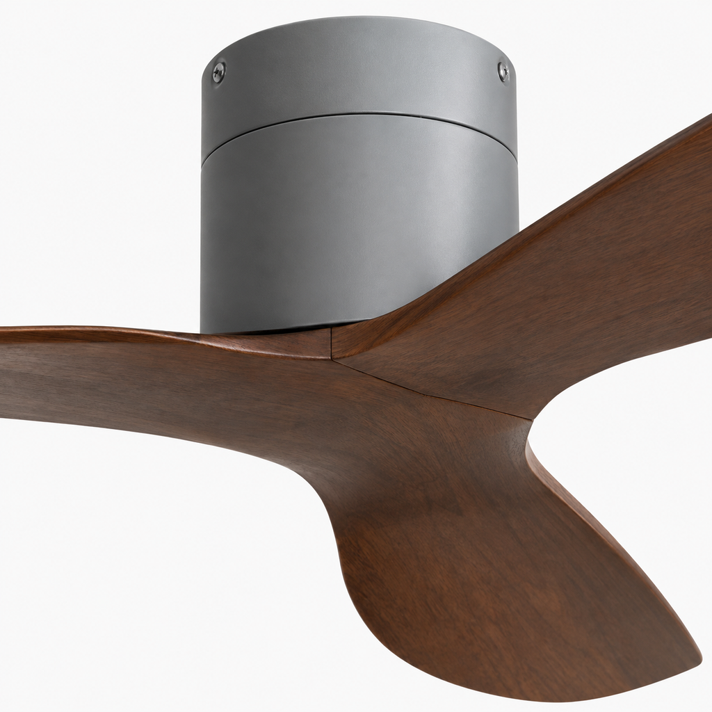 45/52 inch Modern Stylish LED Ceiling Fan with Light Remote Control 3 Blades Quiet Modern Design for Living Room Bedroom - Close up 1