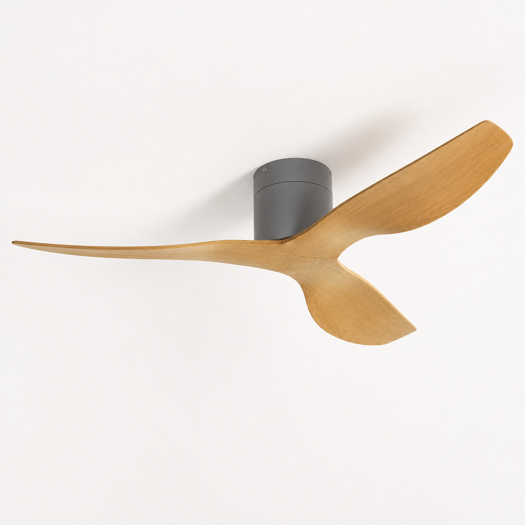 45/52 inch Modern Stylish LED Ceiling Fan with Light Remote Control 3 Blades Quiet Modern Design for Living Room Bedroom - Packshot