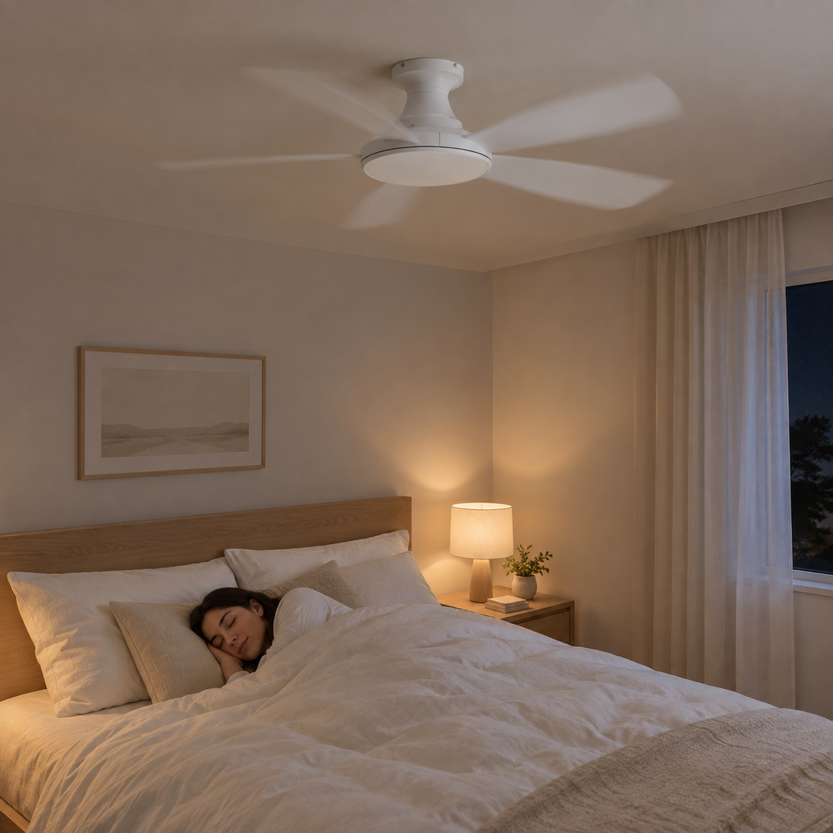 46/56Inch Low Floor Ceiling Fan Light Modern Black ABS Blade DC Remote Control Led Fan Lights Restaurant The bedroom 110V 220V - Image 2 Image