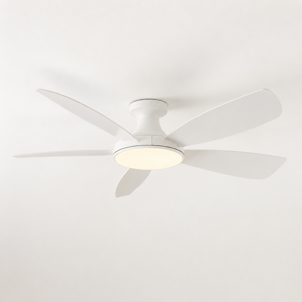 46/56Inch Low Floor Ceiling Fan Light Modern Black ABS Blade DC Remote Control Led Fan Lights Restaurant The bedroom 110V 220V - Packshot