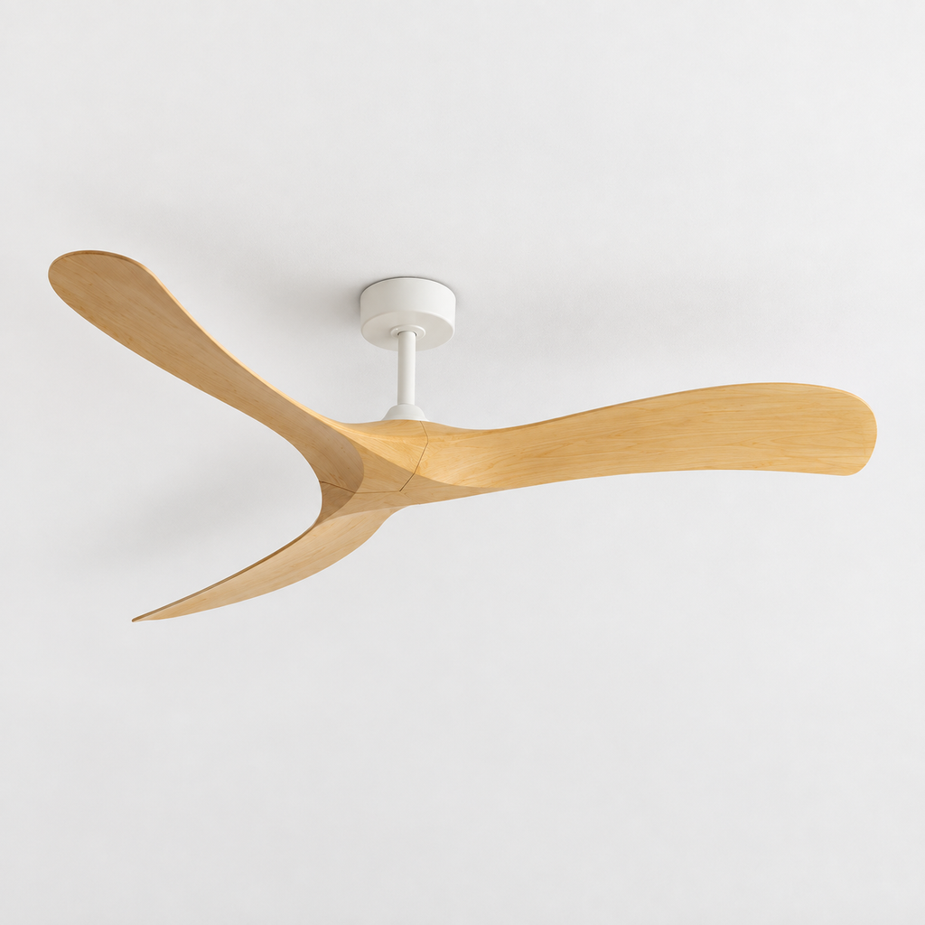 52 Inch Inverter Ceiling Fan No Light 3 ABS Blades 6 Speed Adjustable Ideal Home Ventilator for Living Room Bedroom/Hotel Office - Packshot