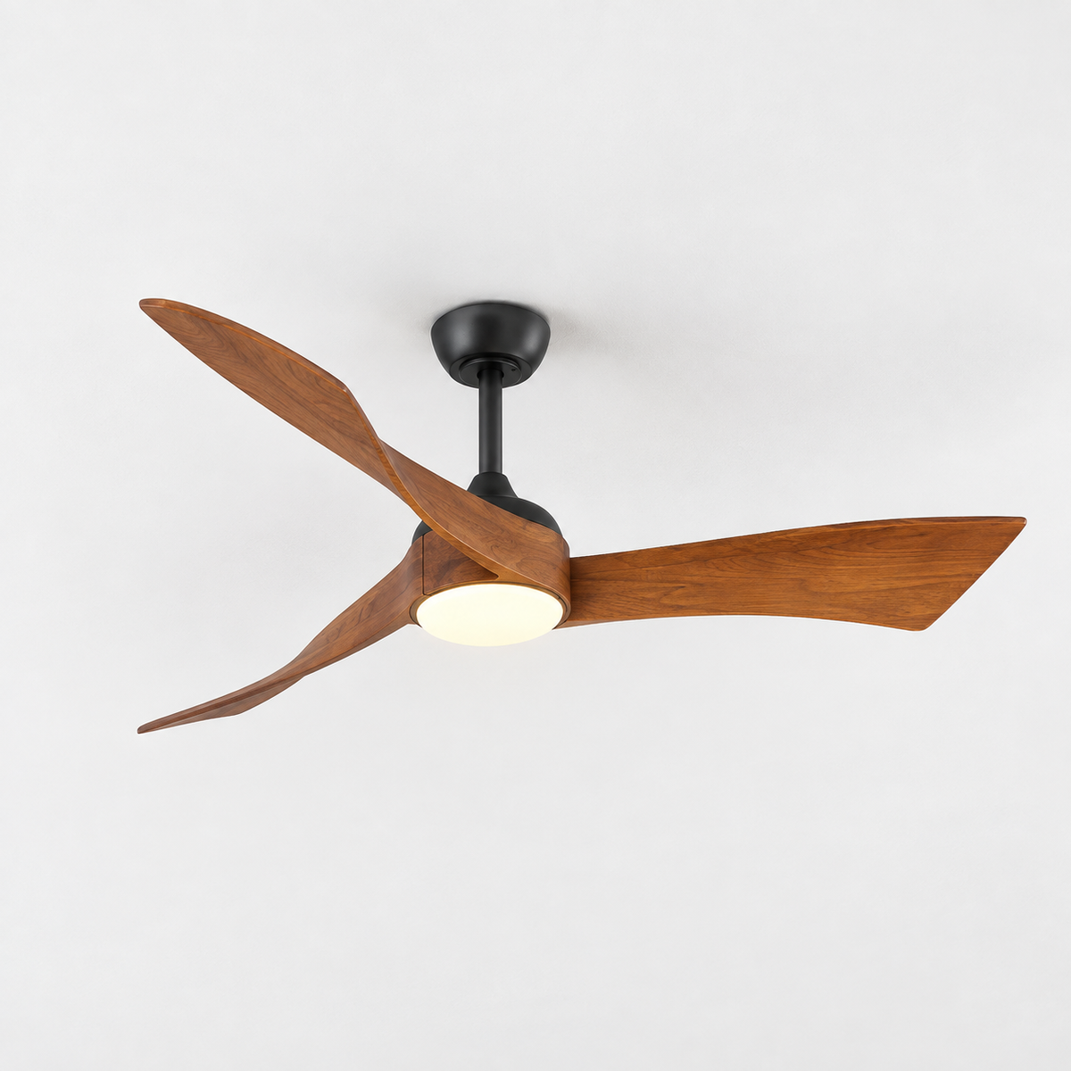 52 Inch Inverter DC Motor Ceiling Fan with Light and Remote Modern 3 Solid Wood Blades Ceiling Fan, 6 Speeds 5500CFM - Packshot