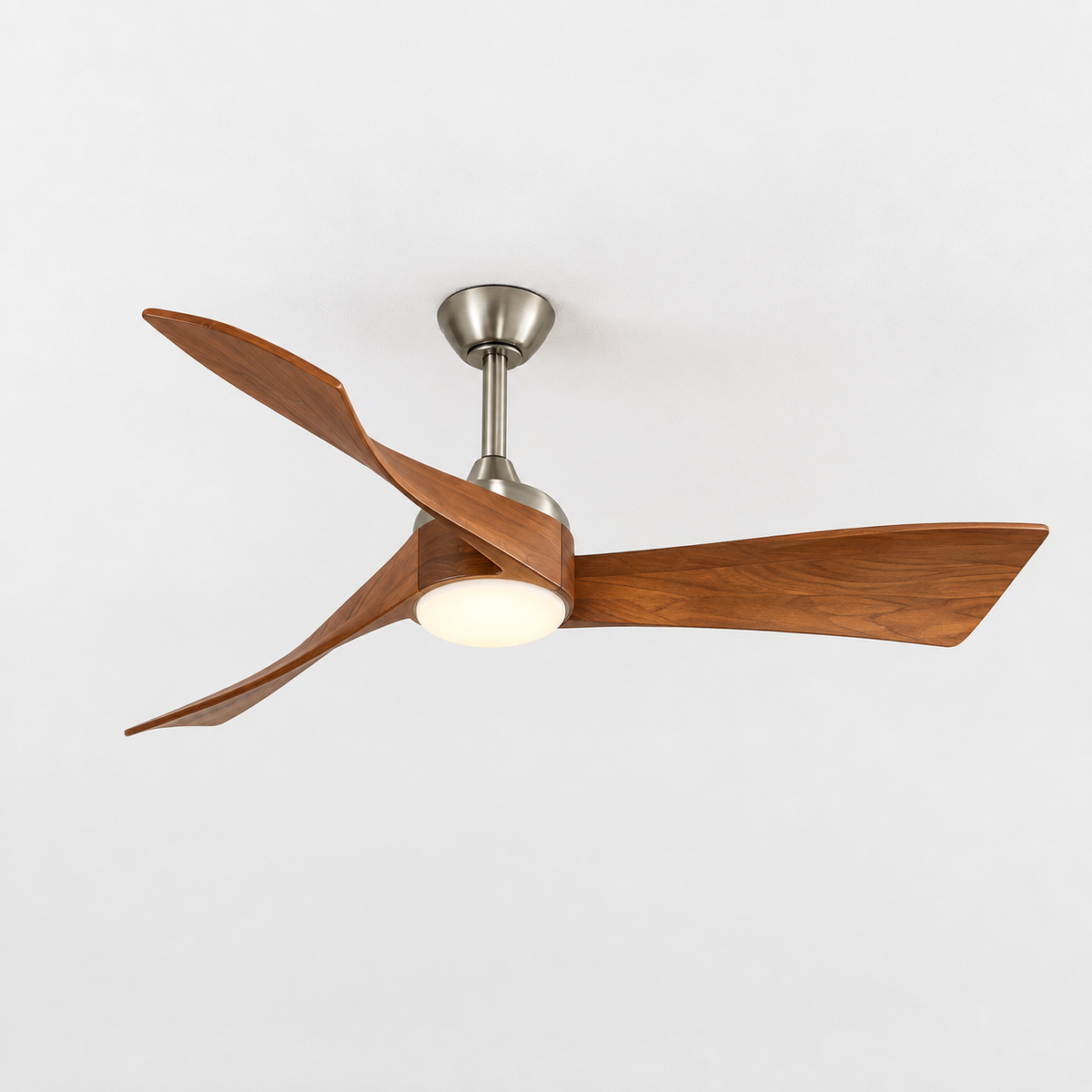 52 Inch Inverter DC Motor Ceiling Fan with Light and Remote Modern 3 Solid Wood Blades Ceiling Fan, 6 Speeds 5500CFM - Packshot