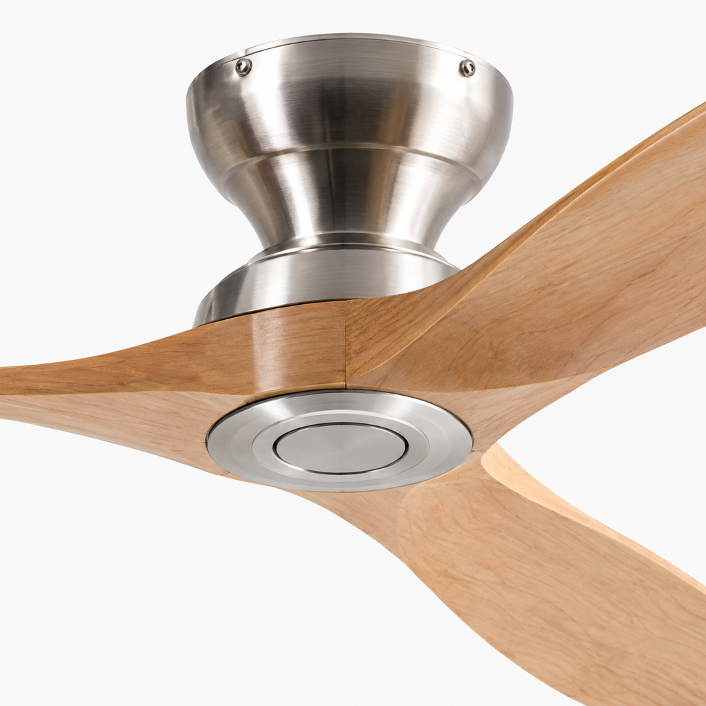 Rowan - Modern Wood Ceiling Fan - Close up 1