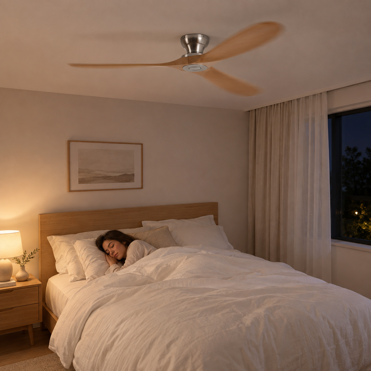 Rowan - Modern Wood Ceiling Fan - Image 2 Image