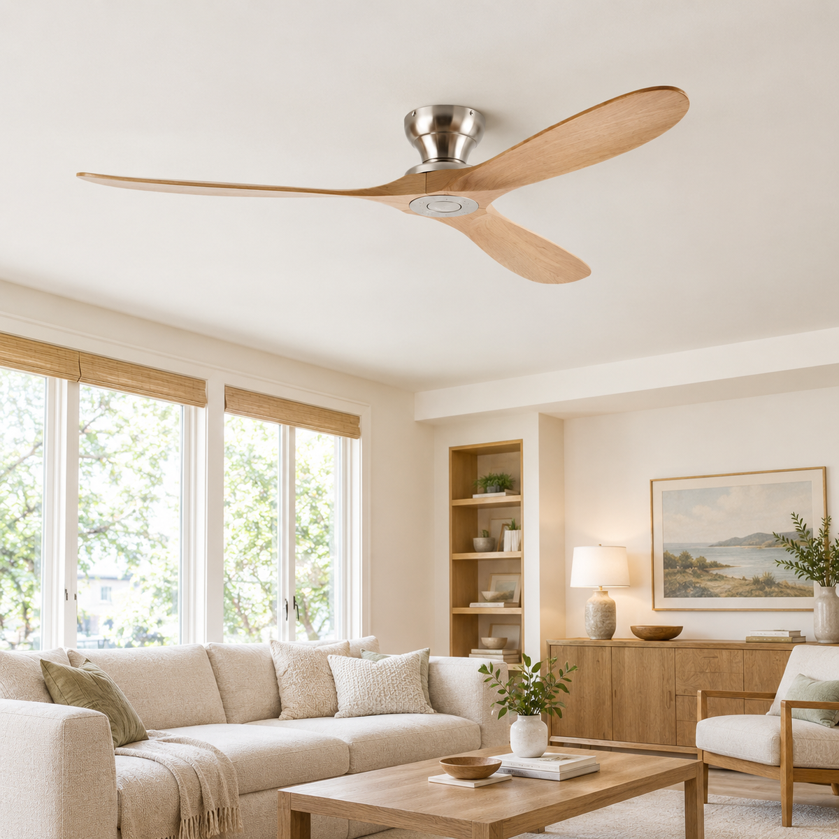 Rowan - Modern Wood Ceiling Fan - Salon